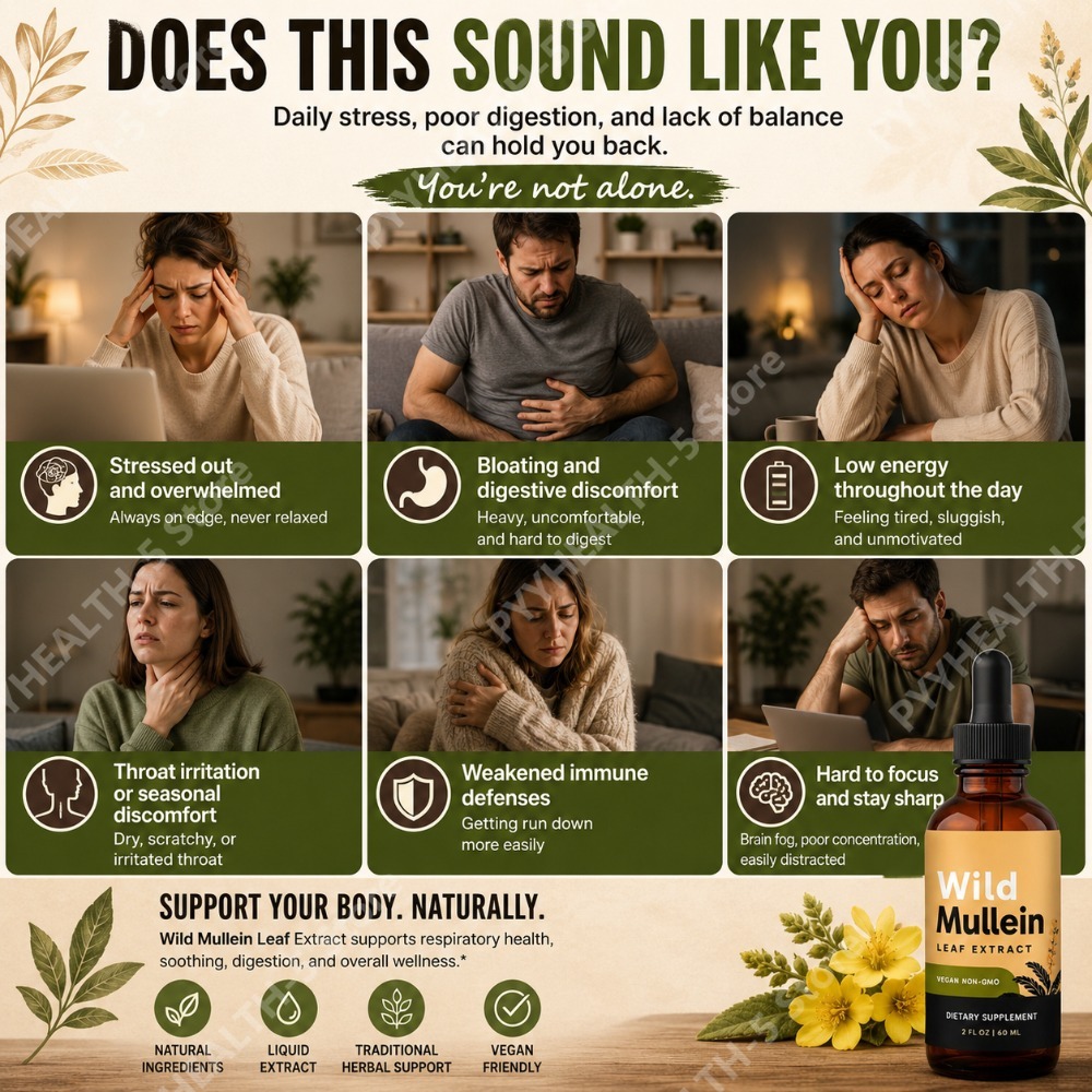 قطرات أوراق المولين البري مع ا - مراجعة Herbal And Wellness وسعره